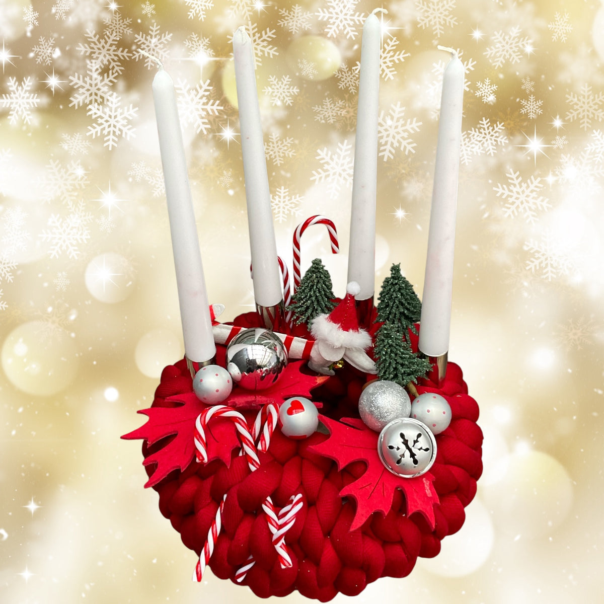 Adventskranz ❣️ Rot mit Dackel 27cm