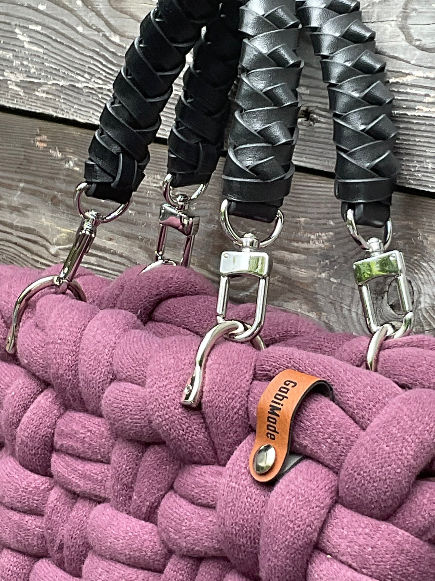 WovenBag💜🖤Plum