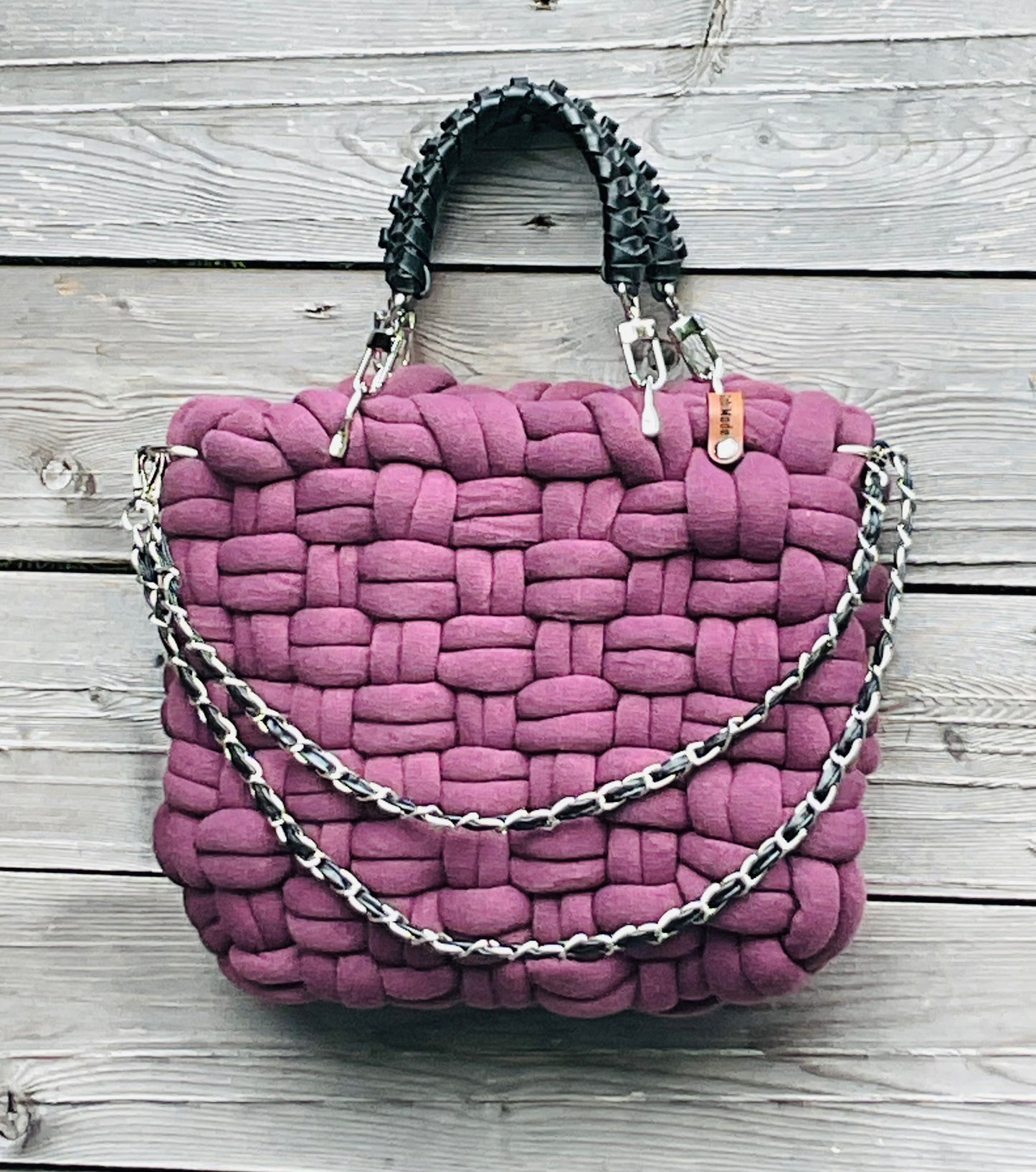WovenBag💜🖤Plum