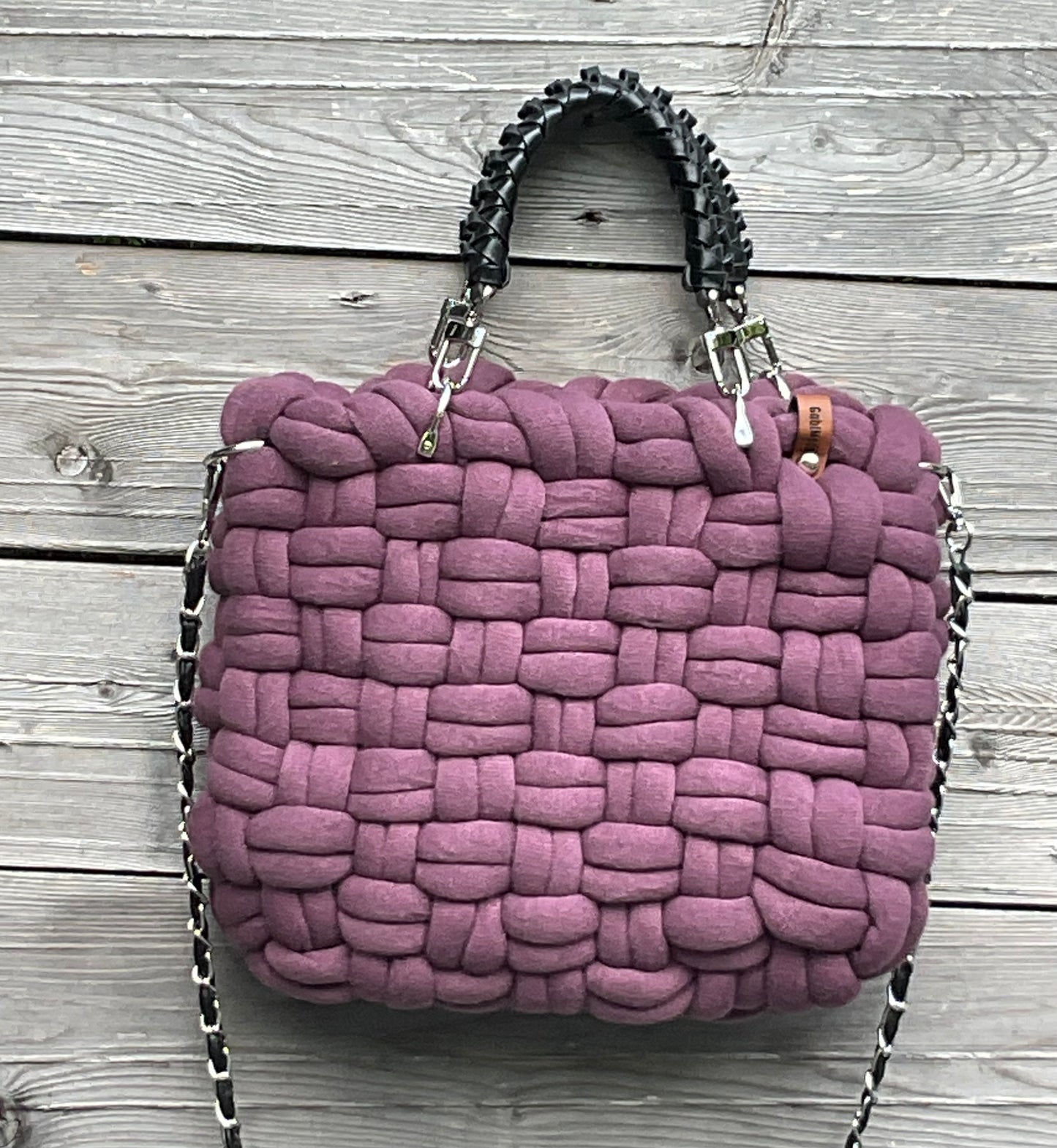 WovenBag💜🖤Plum